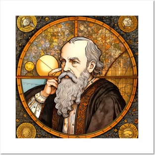 Galileo Galilei drawing Posters and Art